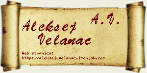 Aleksej Velanac vizit kartica
